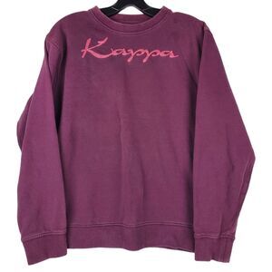 Vintage KAPPA Sweater Women Small Pink Sweatshirt Embroidered Spell Out Outdoor